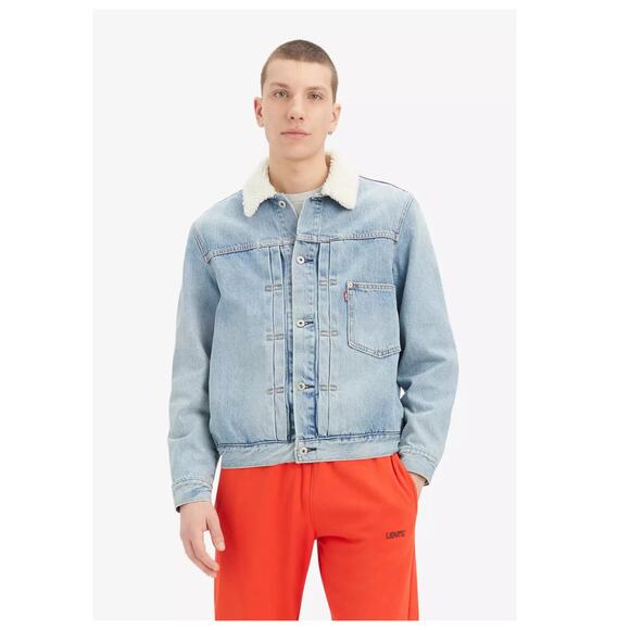 Levi's Type I Fleece Collar Trucker Jacket Size Large - Picture 1 of 11